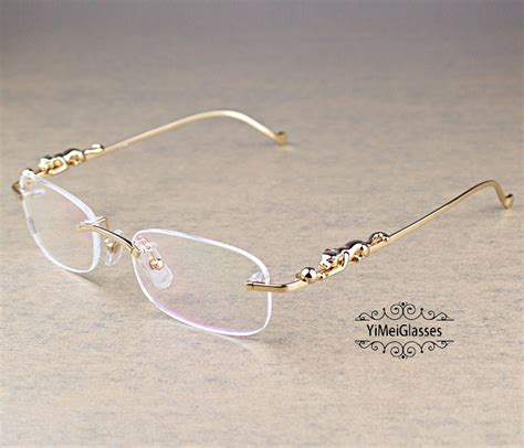 cartier rimless eyeglasses.